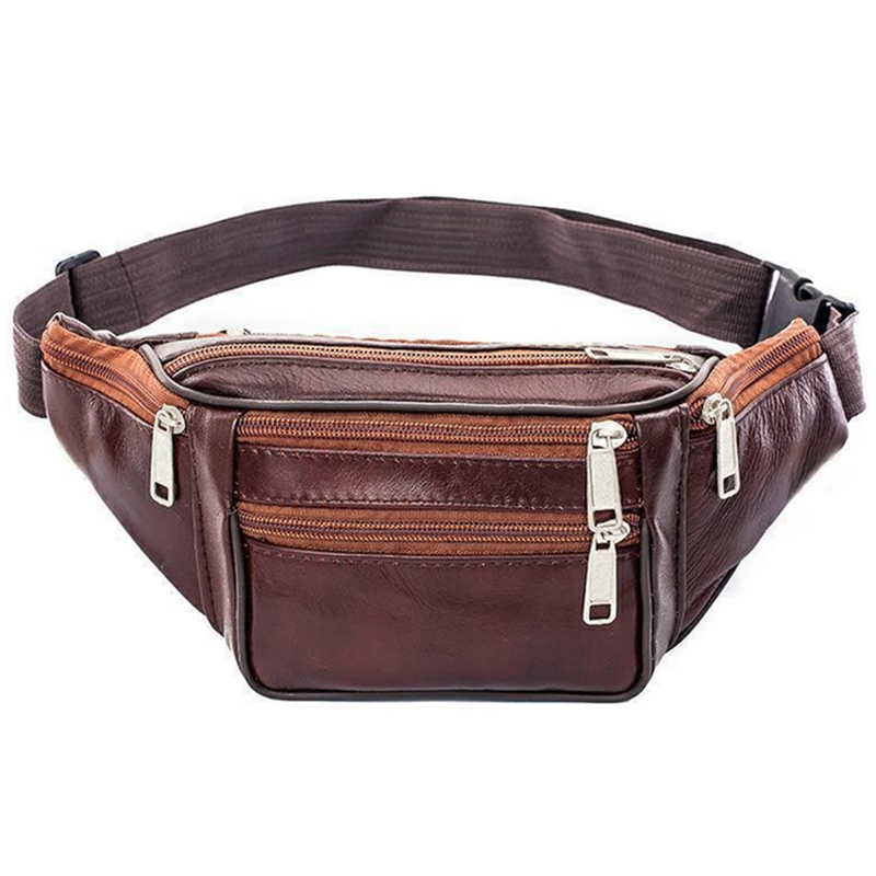 Running Belt - Leather Men Waist Chest Bag Thin