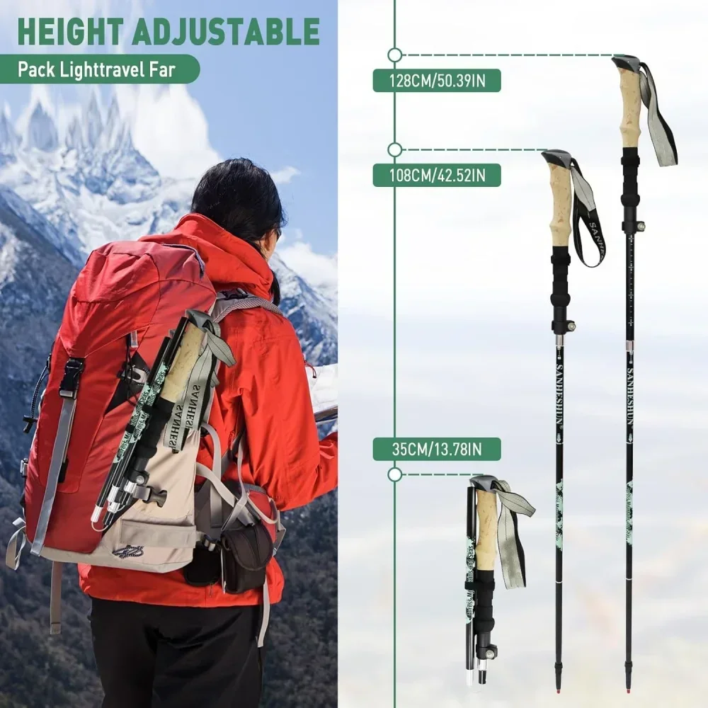 2 Pack Lightweight Foldable Tr - огляд і ціна Trekking Pole Carbon