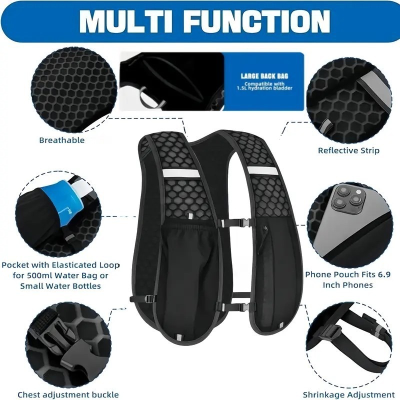 1-4PCS Outdoor Lightweight Hik - огляд і ціна Hydration Vest